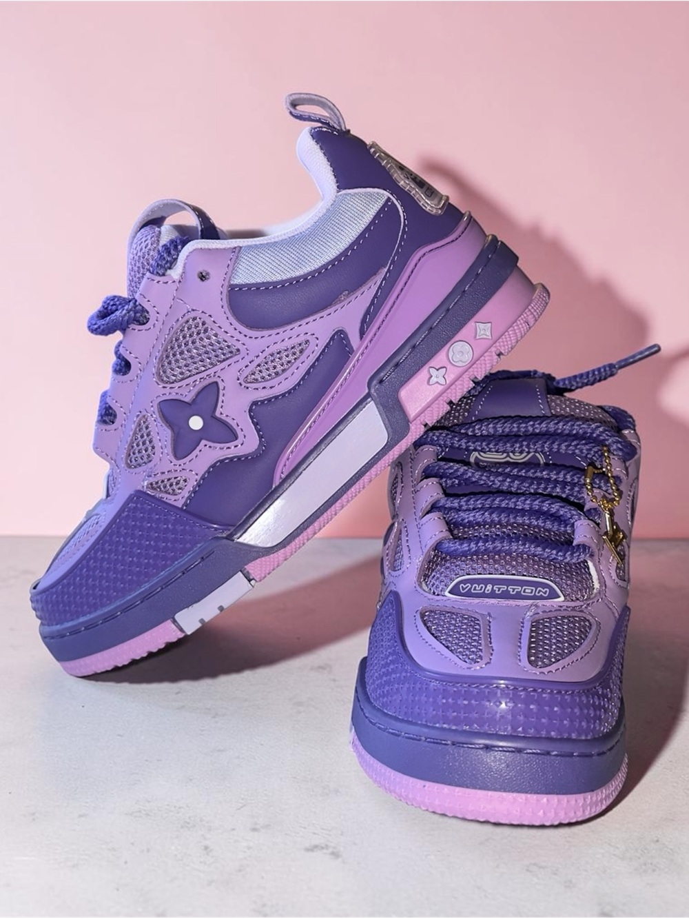 Louis Vuitton Purple and Lilac Trainer Sneakers